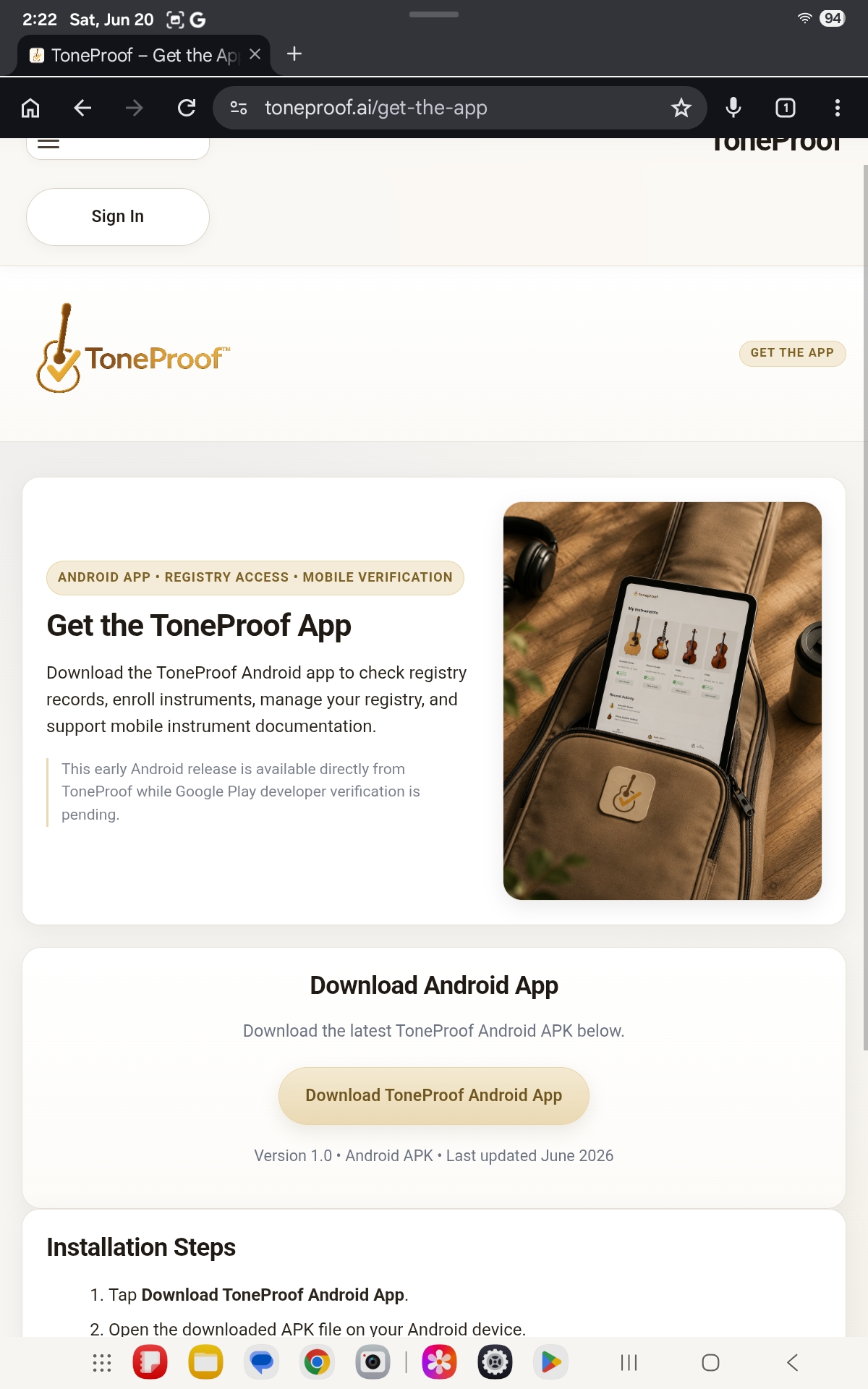 Download ToneProof APK
